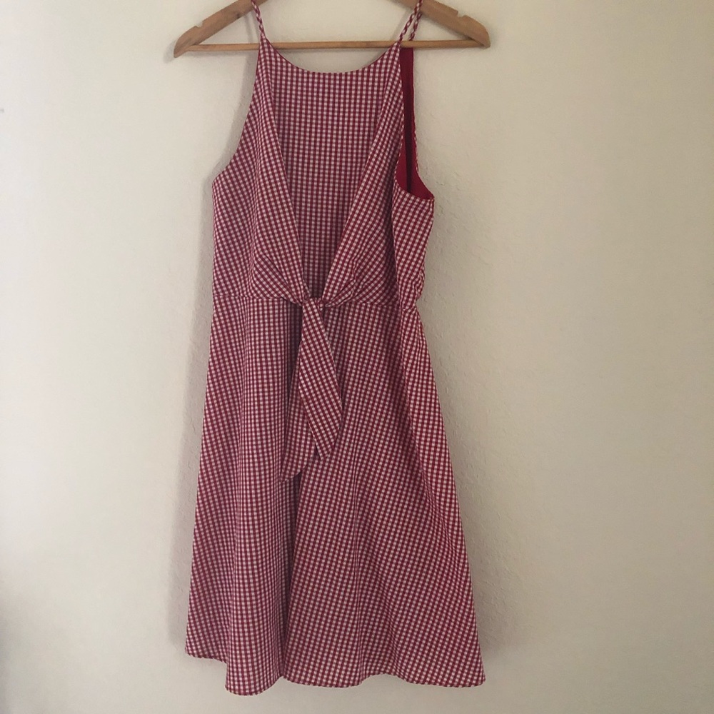 MaiTai Red Gingham Dress, Size M